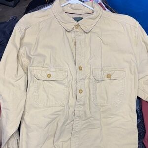 Woolrich Beige Chamois Button-Up Shirt